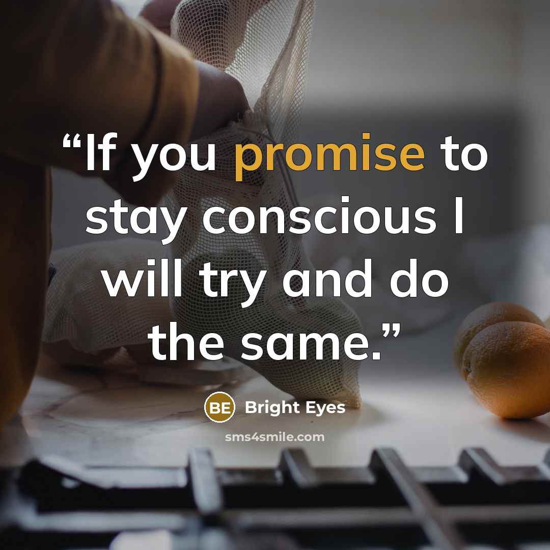 “If you promise to stay conscious I will try and do the same.” quote by Bright Eyes