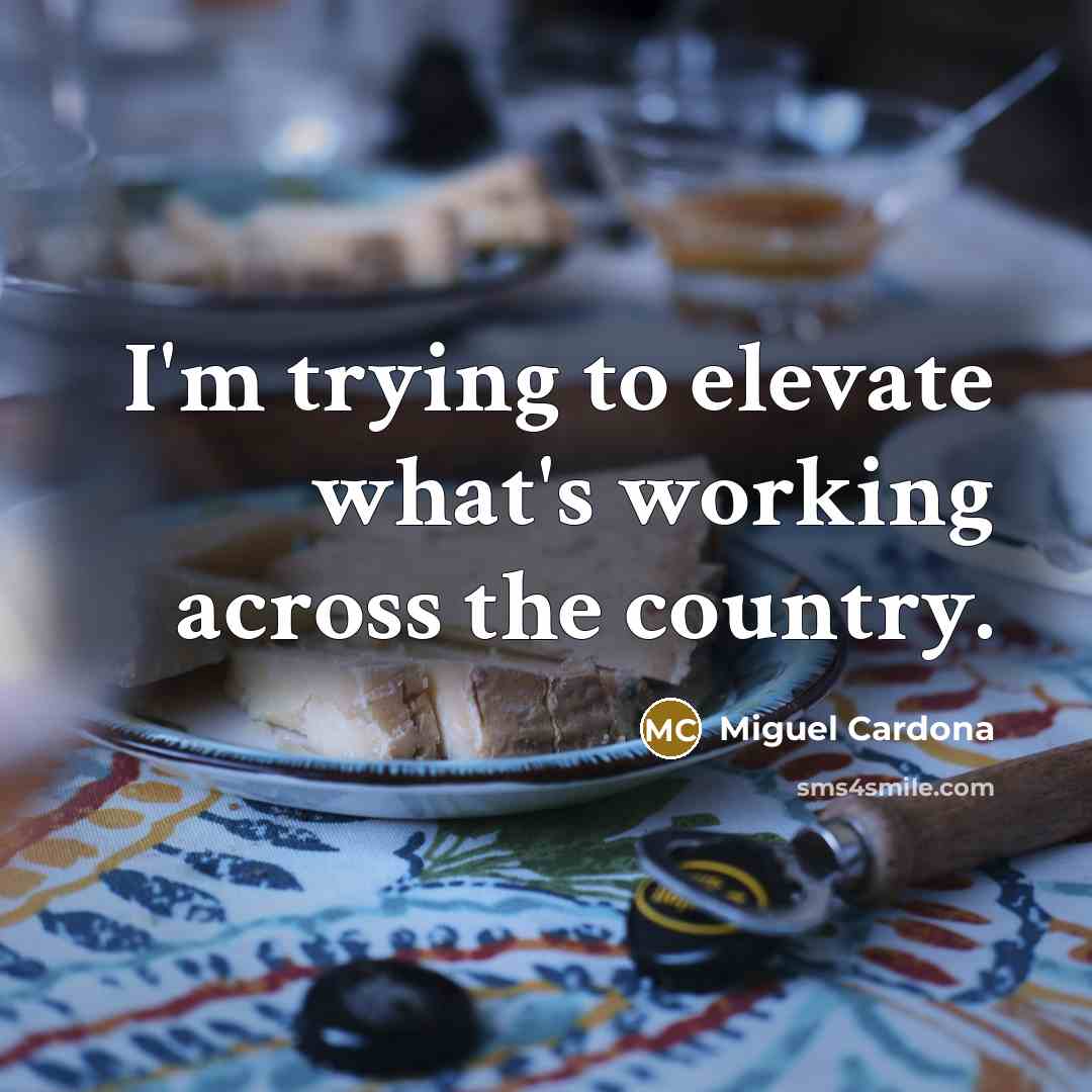 “I'm trying to elevate what's working across the country.” quote by Miguel Cardona