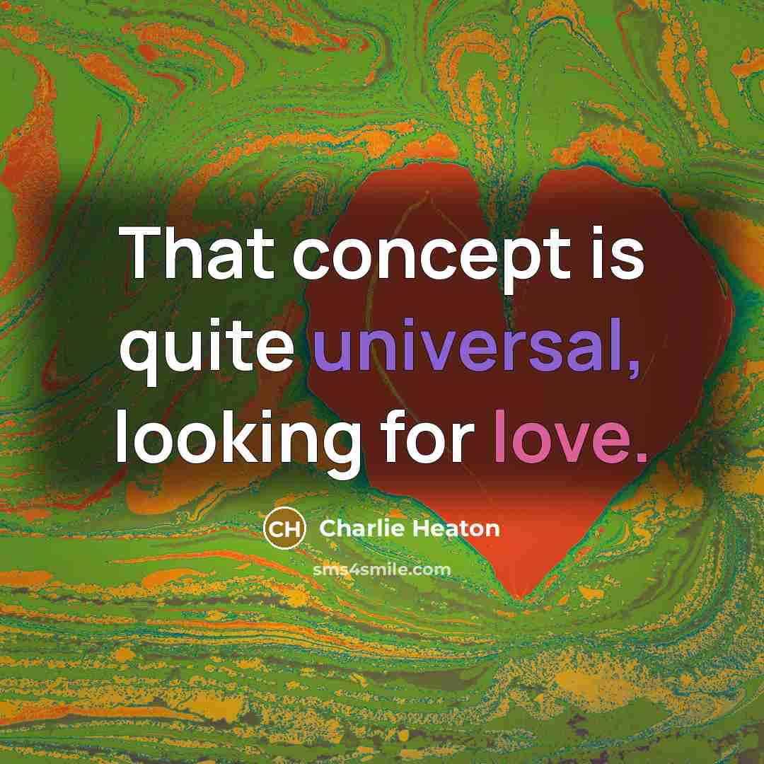 “That concept is quite universal, looking for love.” quote by Charlie Heaton