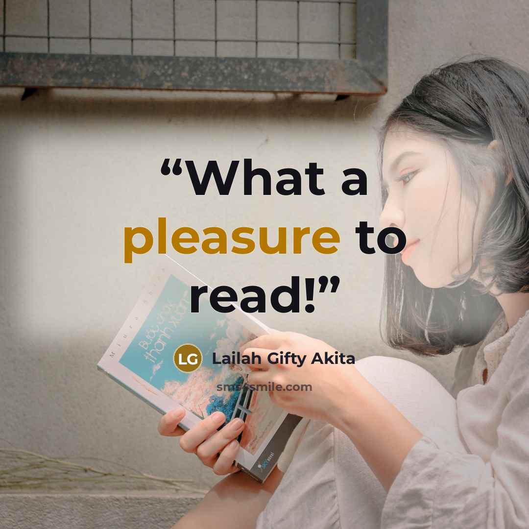 “What a pleasure to read!” quote by Lailah Gifty Akita