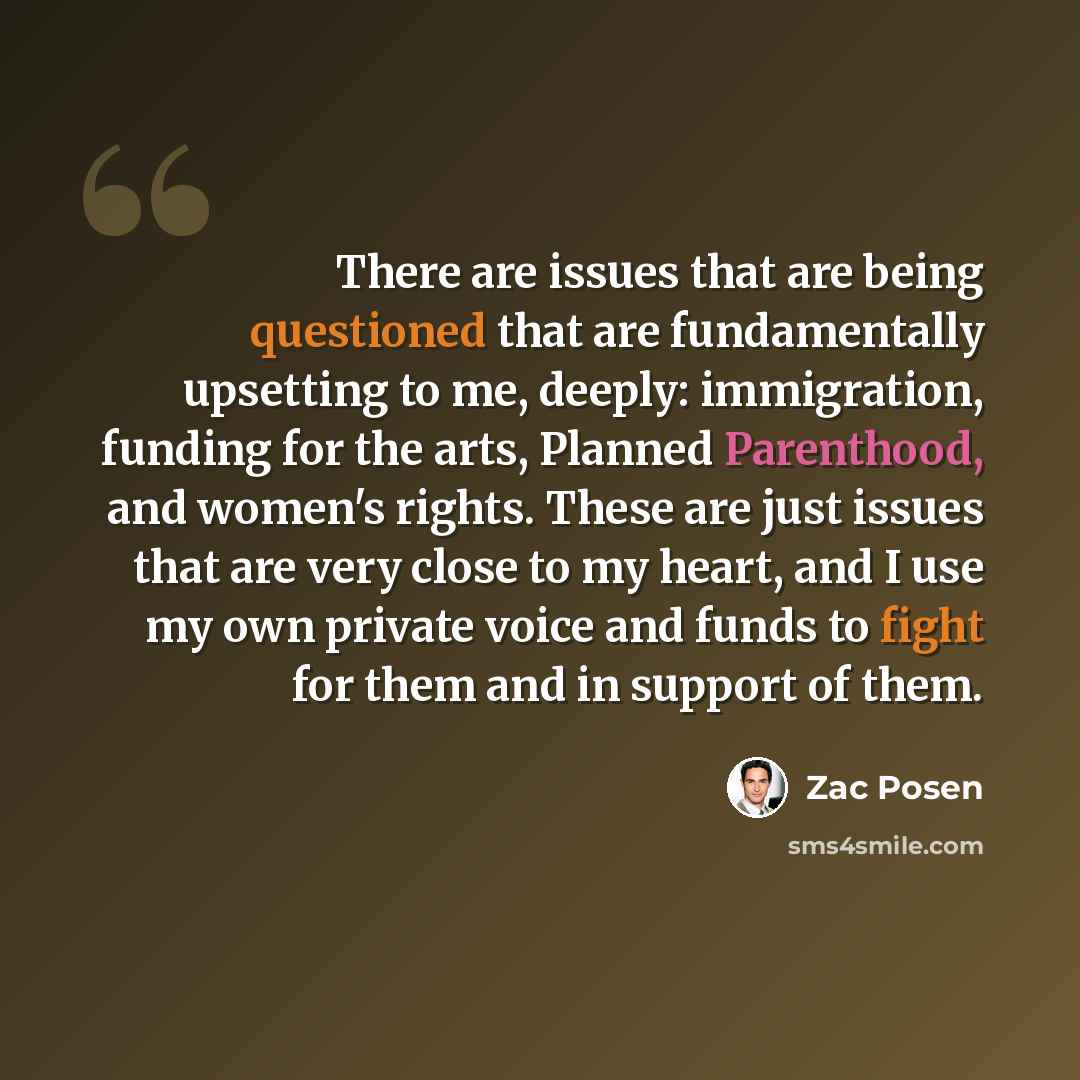 “There are issues that are being questioned that are fundamentally upsetting to me, deeply: immigration, funding for the arts, Planned Parenthood, and women's rights. These are just issues that are very close to my heart, and I use my own private voice and funds to fight for them and in support of…” quote by Zac Posen