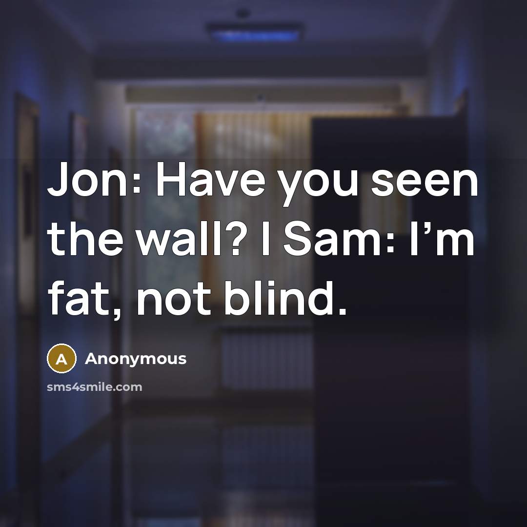 “Jon: Have you seen the wall? | Sam: I'm fat, not blind.” quote by Anonymous