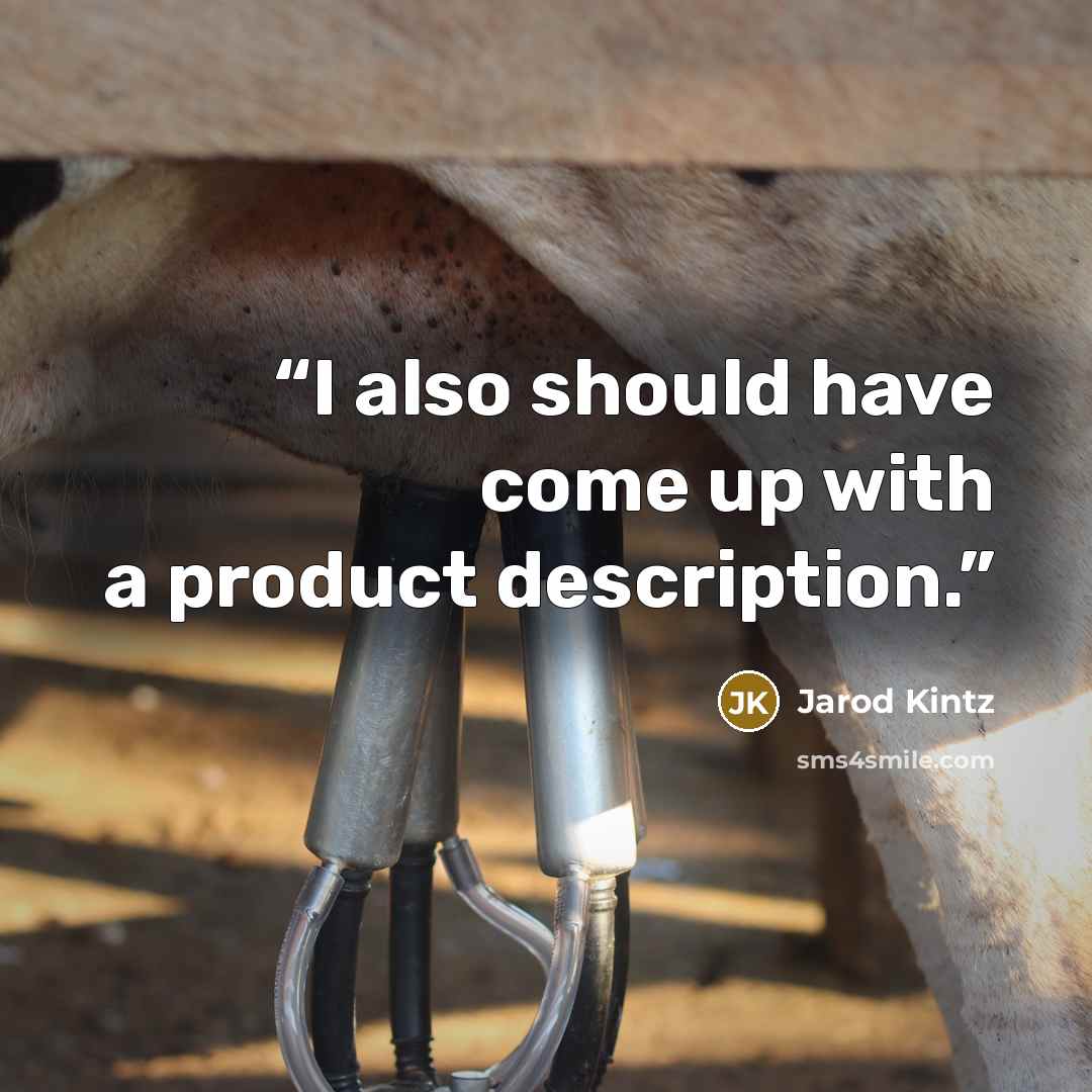 “I also should have come up with a product description.” quote by Jarod Kintz