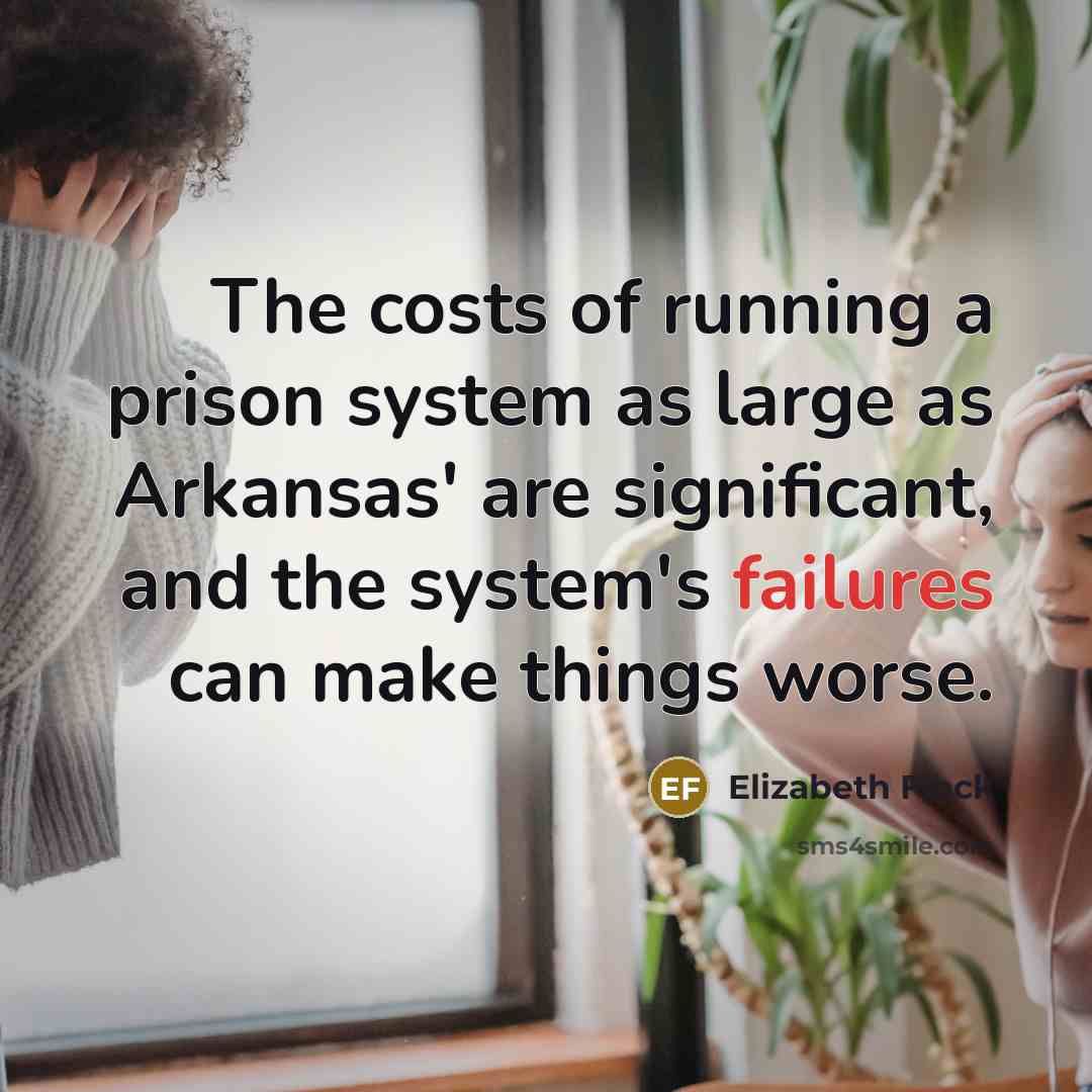 “The costs of running a prison system as large as Arkansas' are significant, and the system's failures can make things worse.” quote by Elizabeth Flock