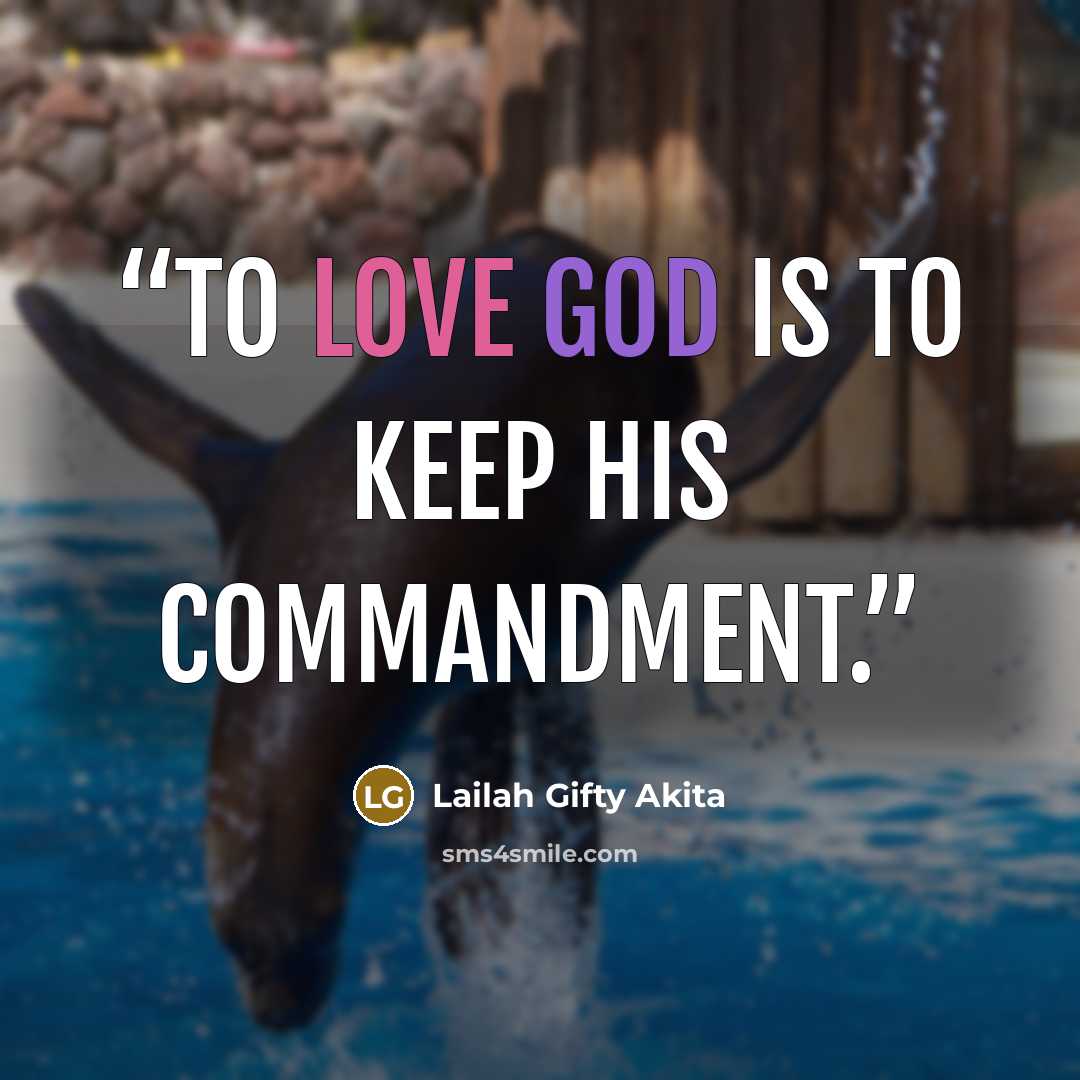 “To love God is to keep his commandment.” quote by Lailah Gifty Akita
