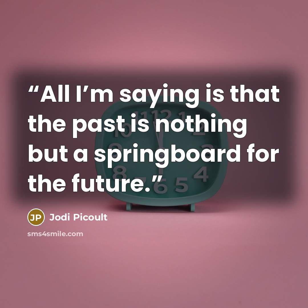 “All I’m saying is that the past is nothing but a springboard for the future.” quote by Jodi Picoult