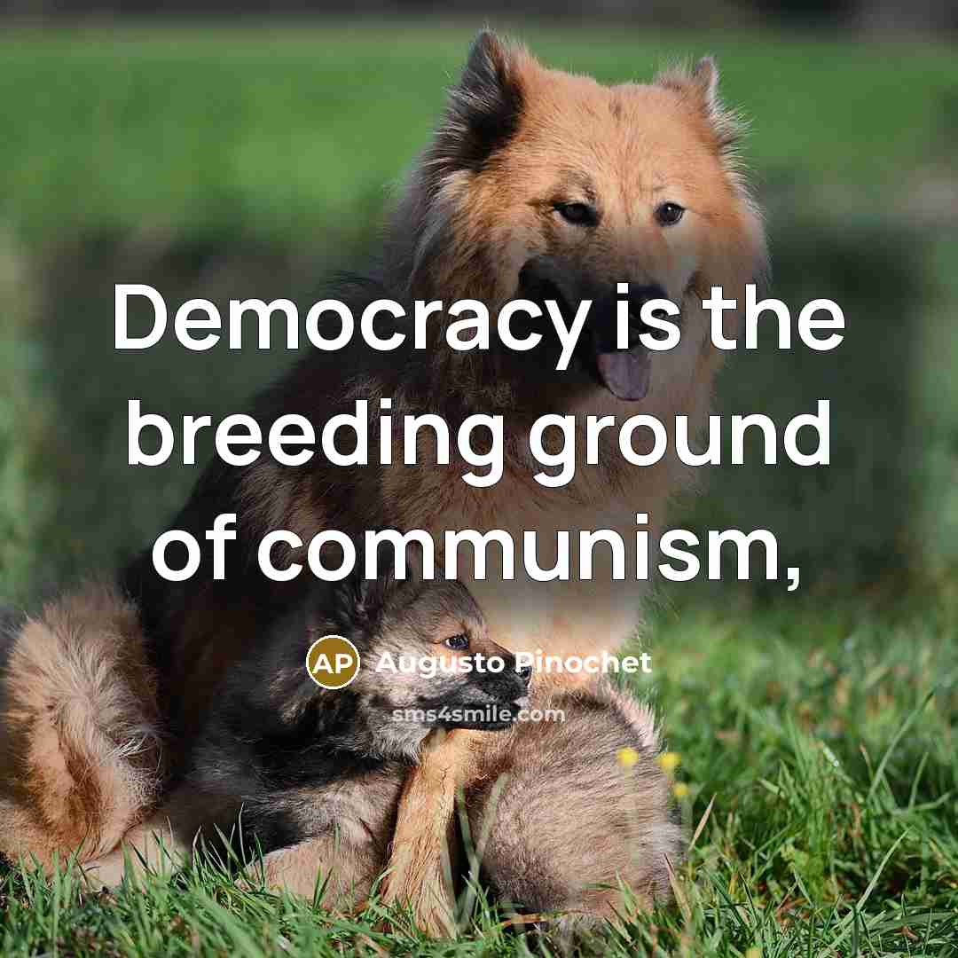 “Democracy is the breeding ground of communism,” quote by Augusto Pinochet