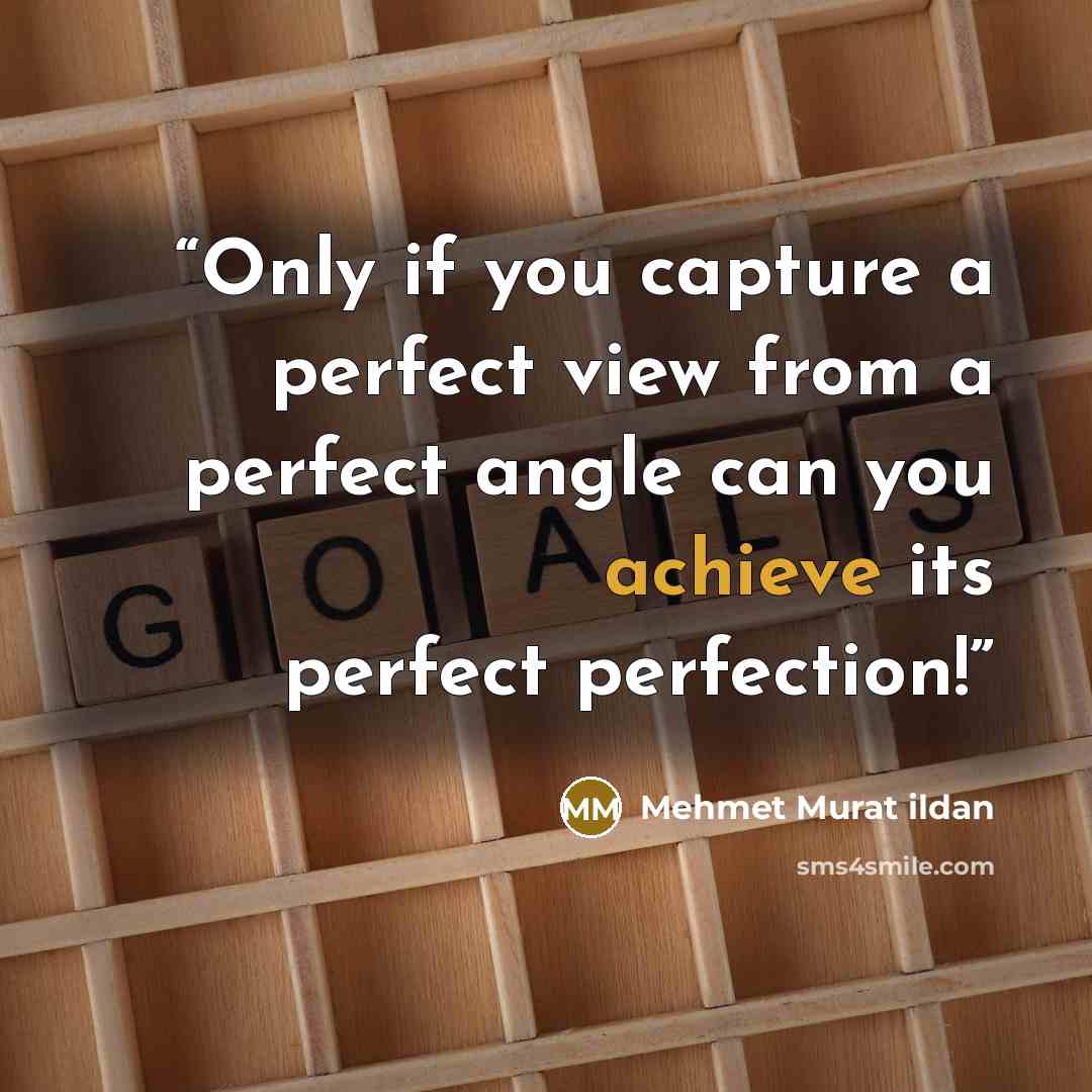 “Only if you capture a perfect view from a perfect angle can you achieve its perfect perfection!” quote by Mehmet Murat ildan