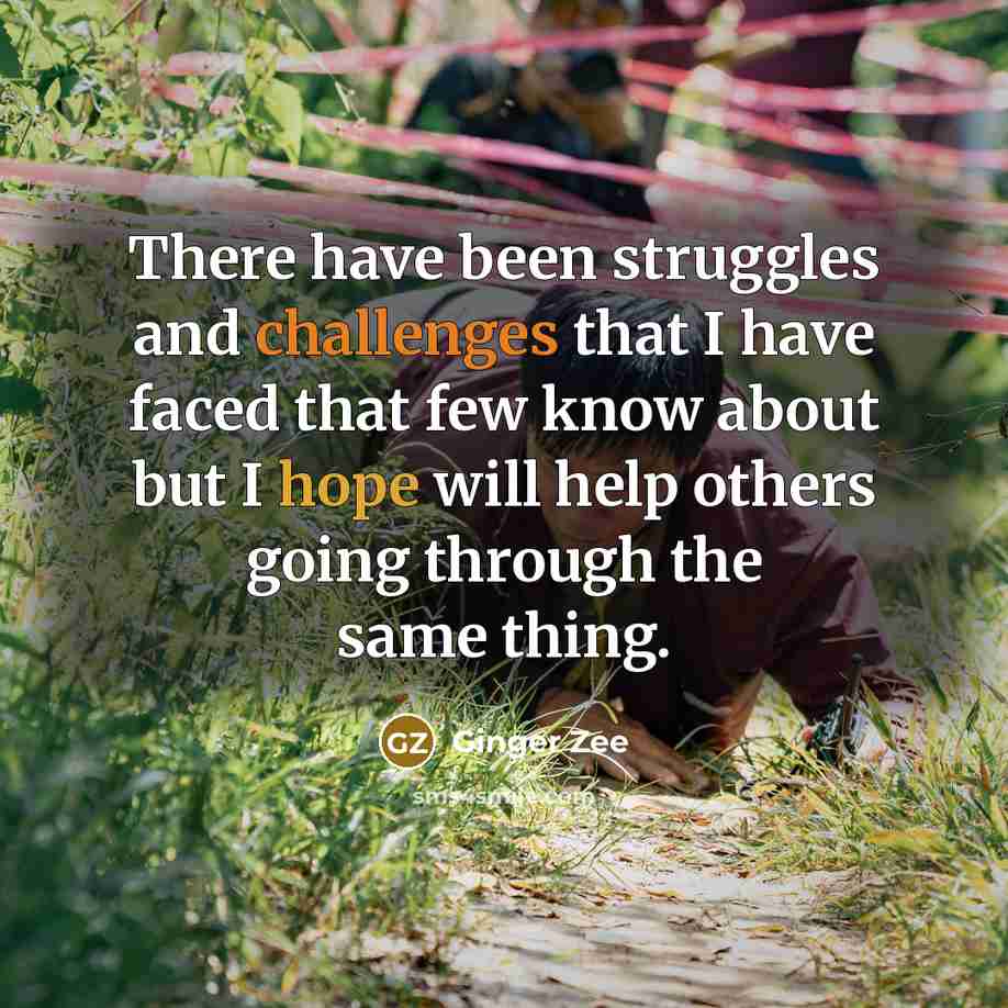 “There have been struggles and challenges that I have faced that few know about but I hope will help others going through the same thing.” quote by Ginger Zee
