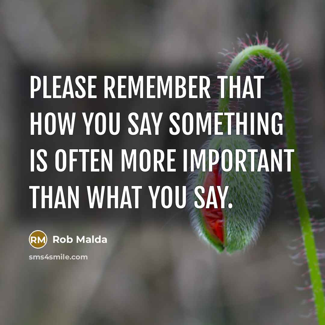 “Please remember that how you say something is often more important than what you say.” quote by Rob Malda