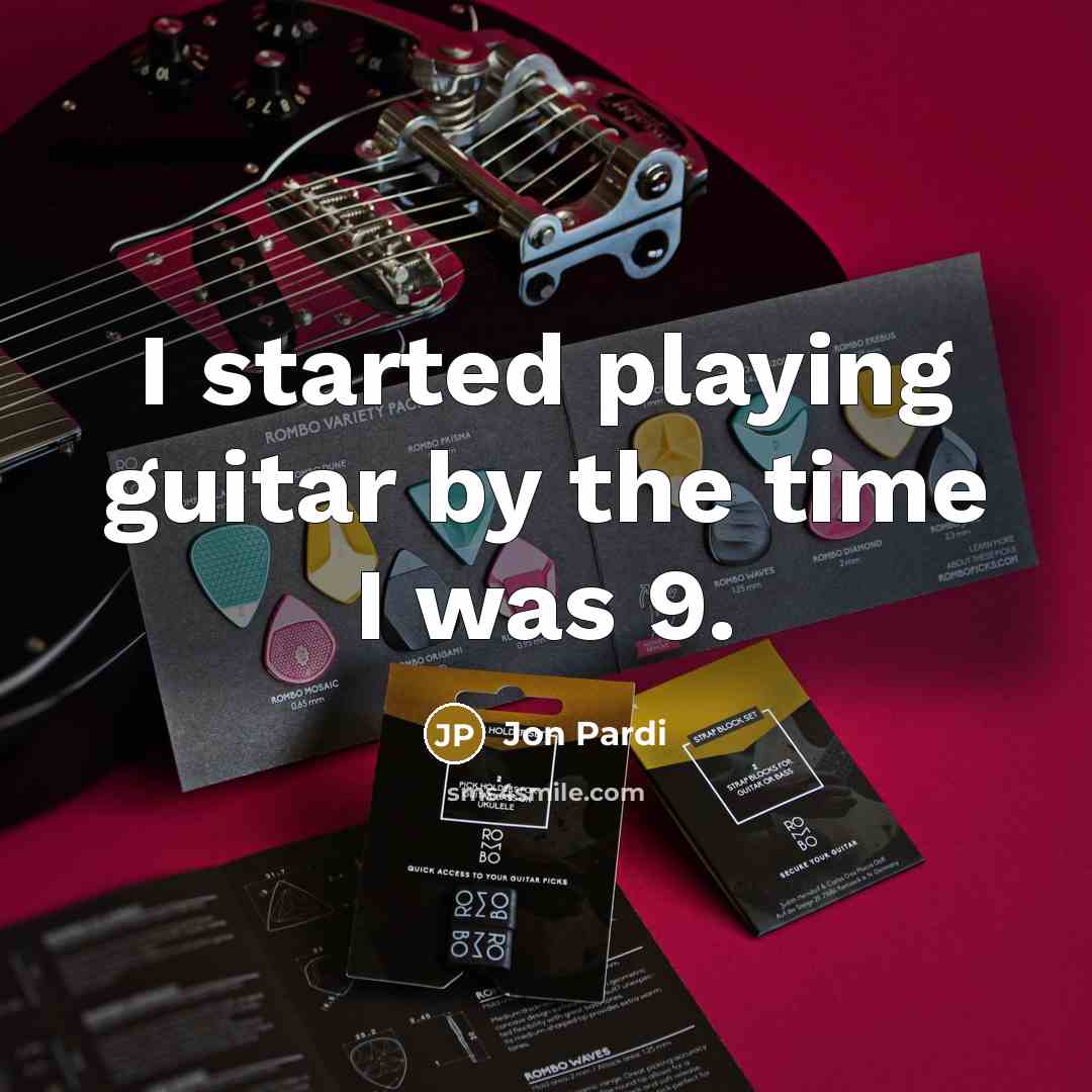 “I started playing guitar by the time I was 9.” quote by Jon Pardi