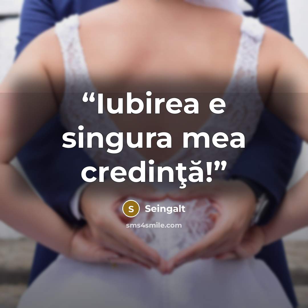 “Iubirea e singura mea credinţă!” quote by Seingalt