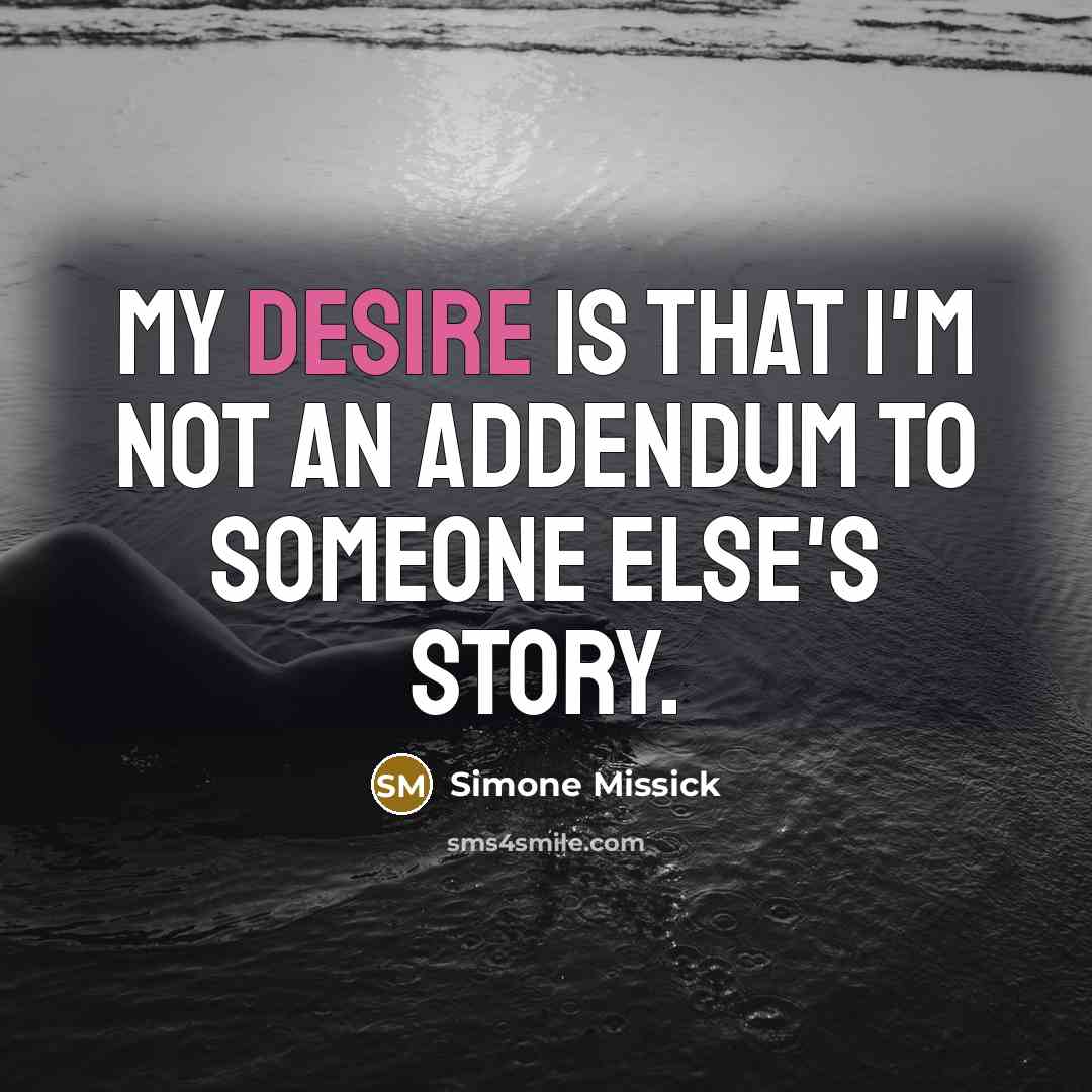 “My desire is that I'm not an addendum to someone else's story.” quote by Simone Missick