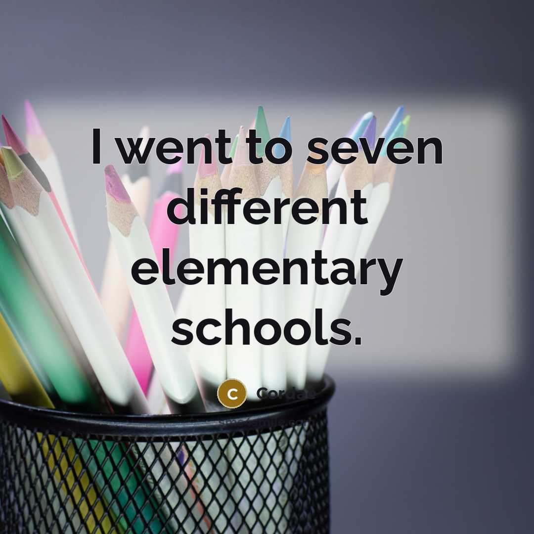 “I went to seven different elementary schools.” quote by Cordae