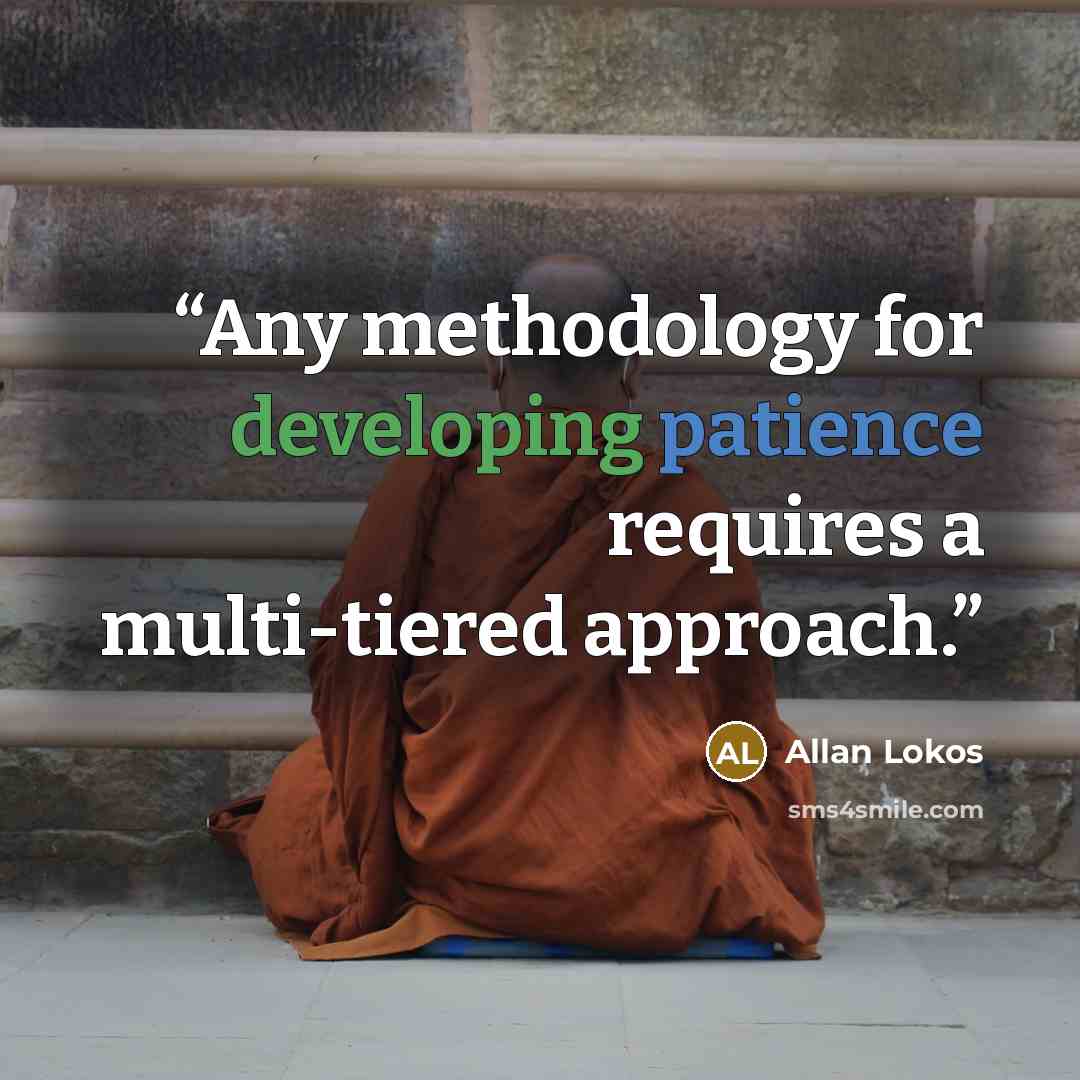 “Any methodology for developing patience requires a multi-tiered approach.” quote by Allan Lokos