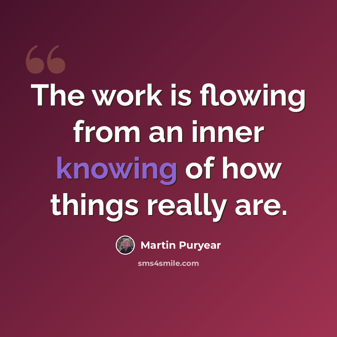“The work is flowing from an inner knowing of how things really are.” quote by Martin Puryear