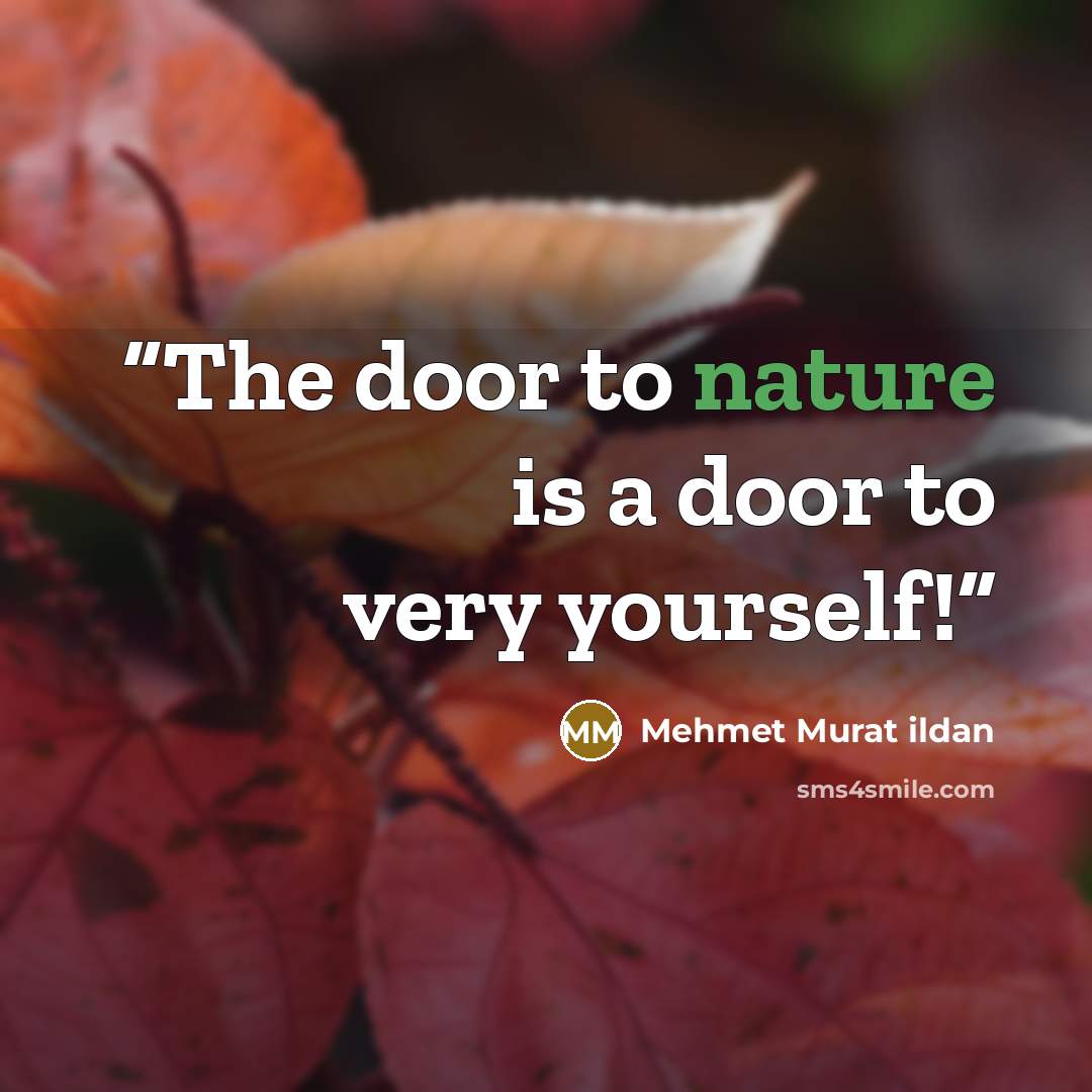 “The door to nature is a door to very yourself!” quote by Mehmet Murat ildan