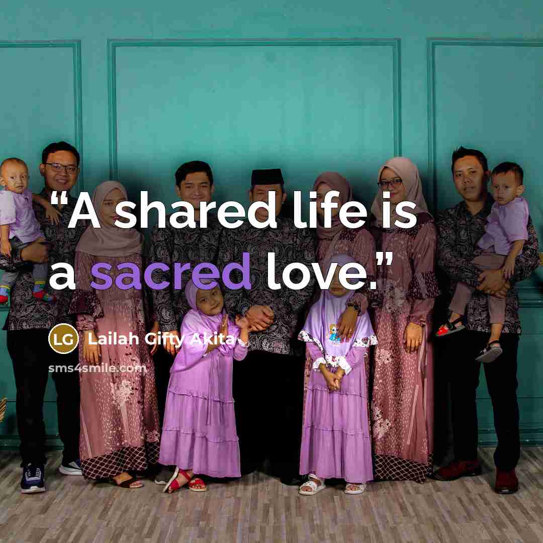 “A shared life is a sacred love.” quote by Lailah Gifty Akita