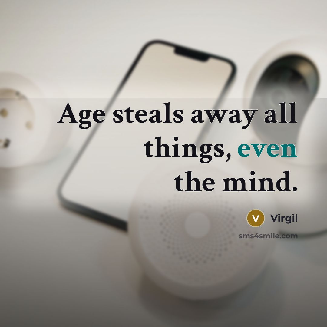 “Age steals away all things, even the mind.” quote by Virgil