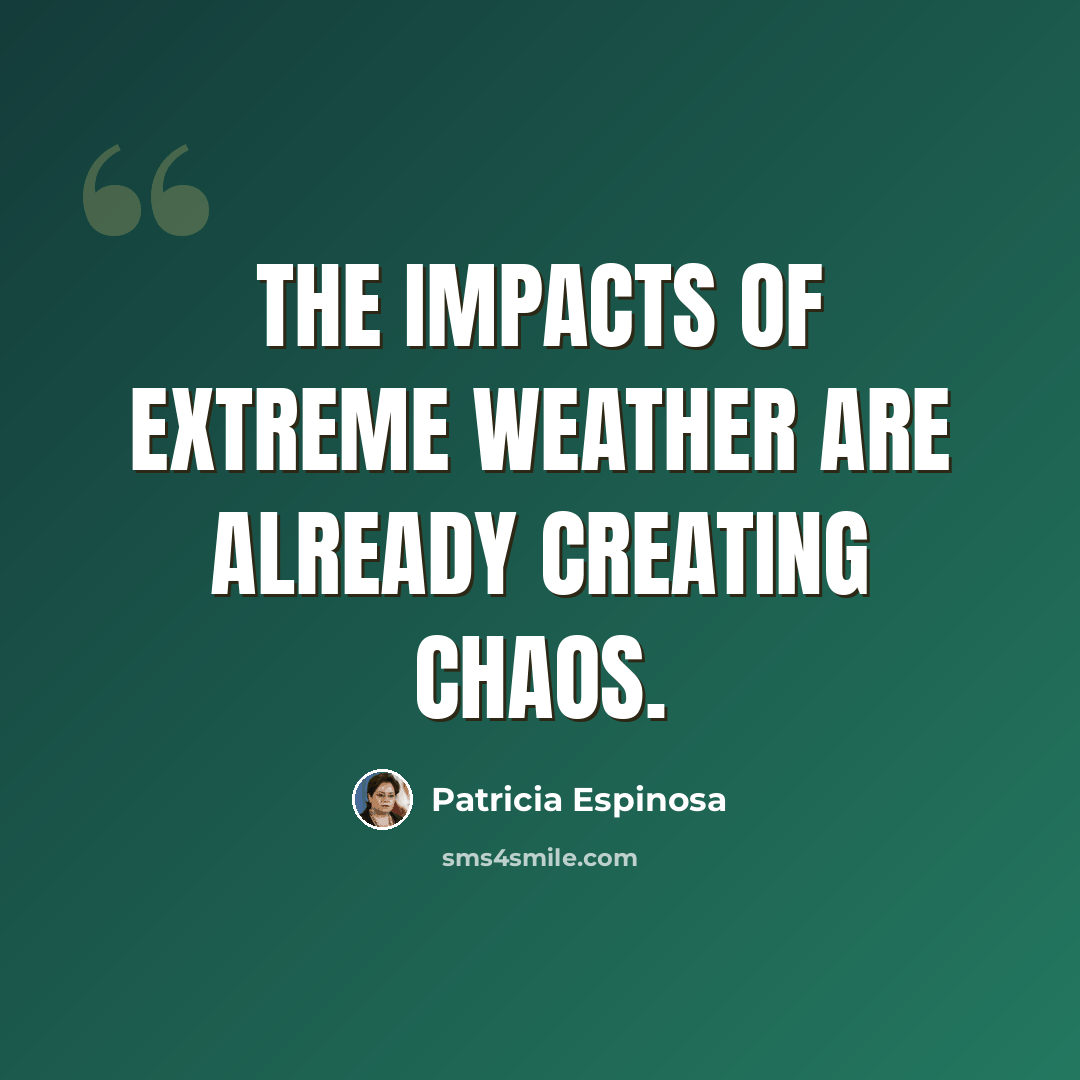 “The impacts of extreme weather are already creating chaos.” quote by Patricia Espinosa