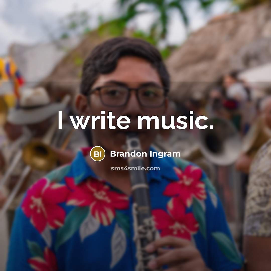 “I write music.” quote by Brandon Ingram