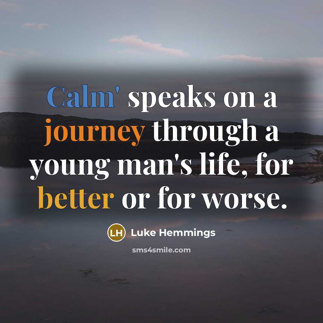 “Calm' speaks on a journey through a young man's life, for better or for worse.” quote by Luke Hemmings