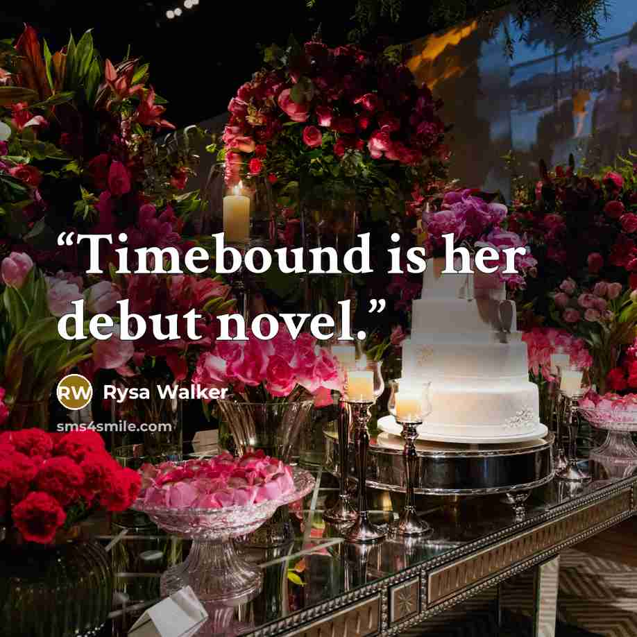 “Timebound is her debut novel.” quote by Rysa Walker