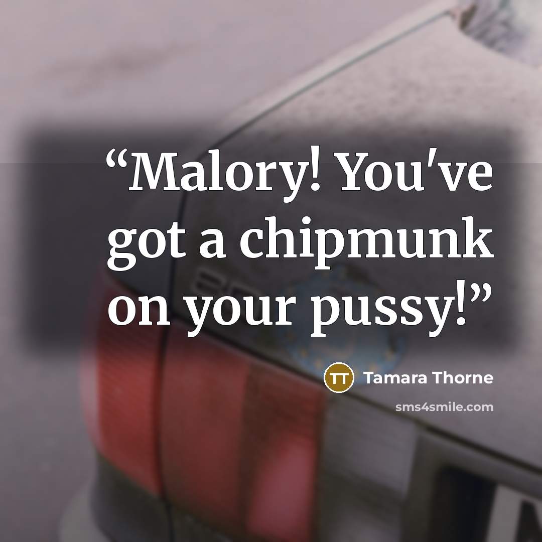 “Malory! You've got a chipmunk on your pussy!” quote by Tamara Thorne