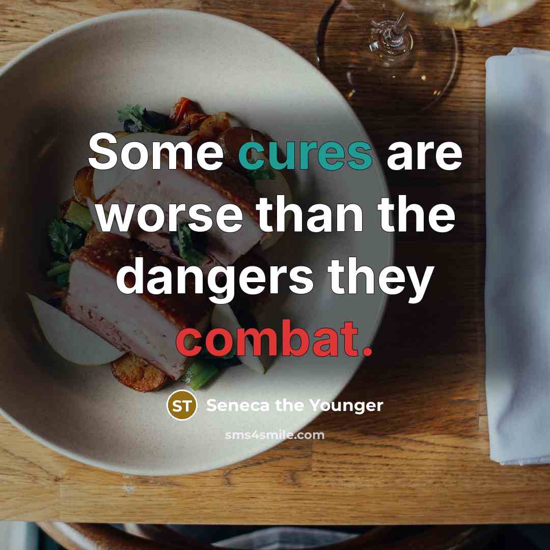 “Some cures are worse than the dangers they combat.” quote by Seneca the Younger