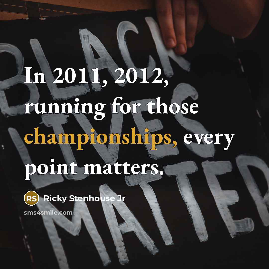 “In 2011, 2012, running for those championships, every point matters.” quote by Ricky Stenhouse Jr