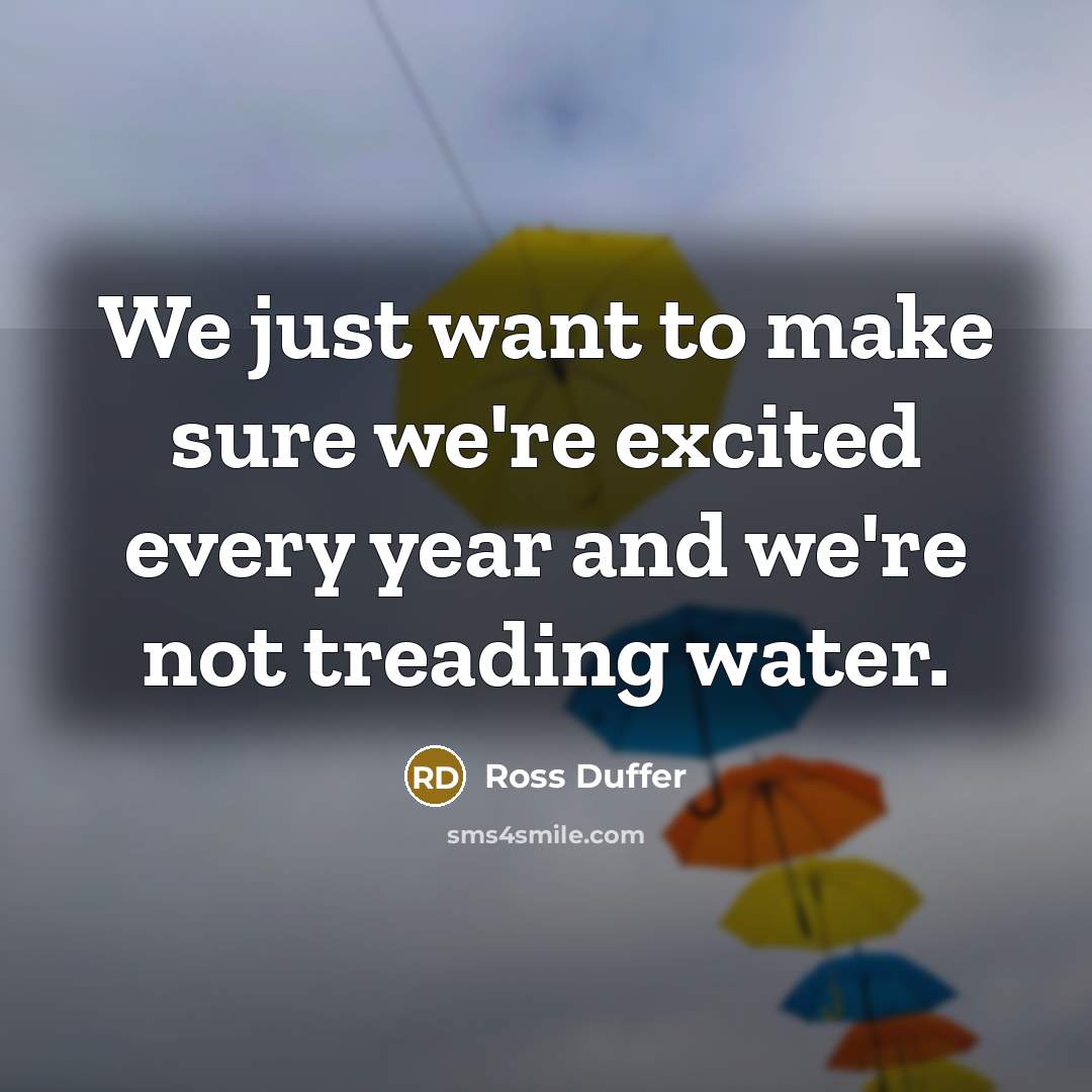 “We just want to make sure we're excited every year and we're not treading water.” quote by Ross Duffer