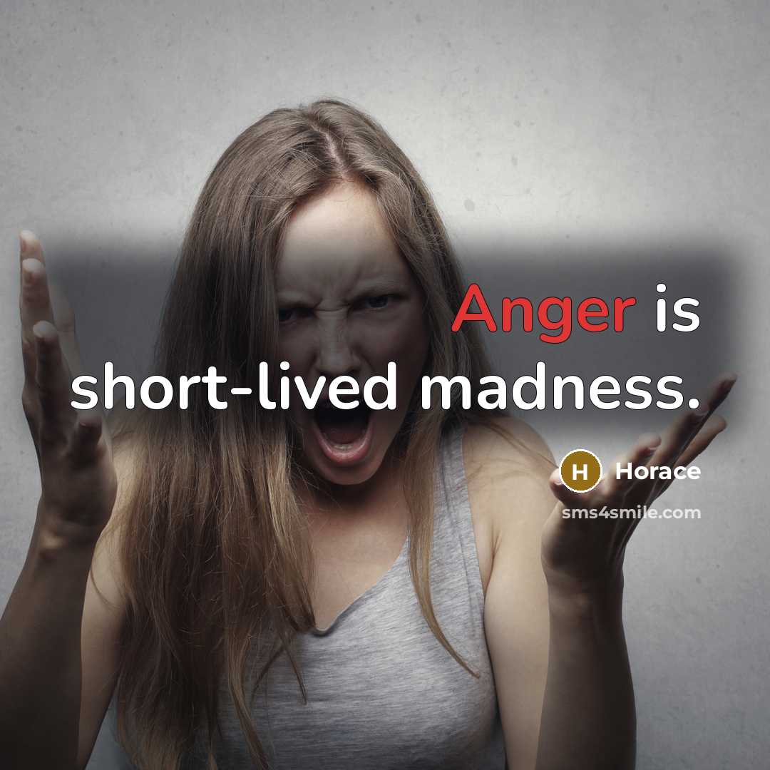 “Anger is short-lived madness.” quote by Horace
