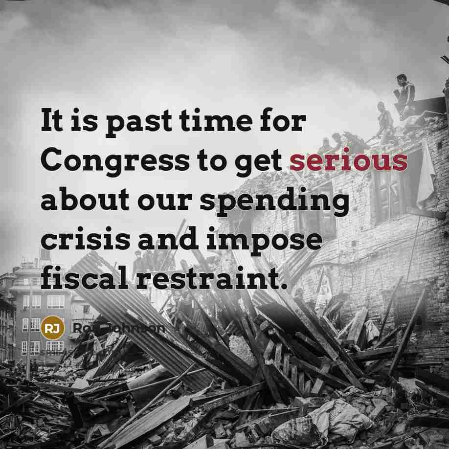 “It is past time for Congress to get serious about our spending crisis and impose fiscal restraint.” quote by Ron Johnson