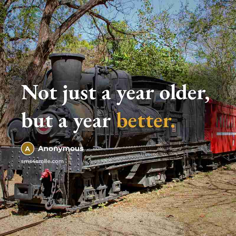 “Not just a year older, but a year better.” quote by Anonymous