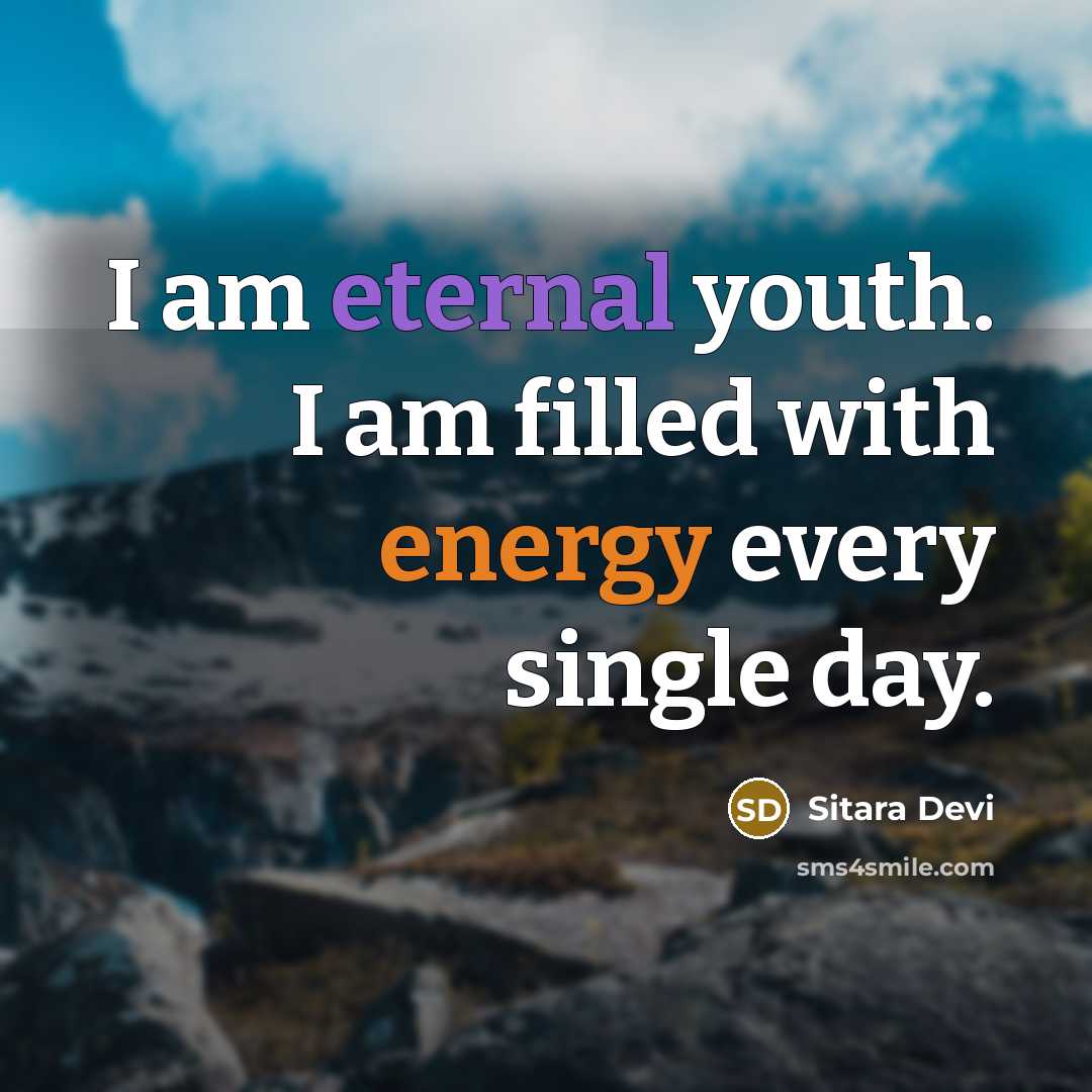“I am eternal youth. I am filled with energy every single day.” quote by Sitara Devi