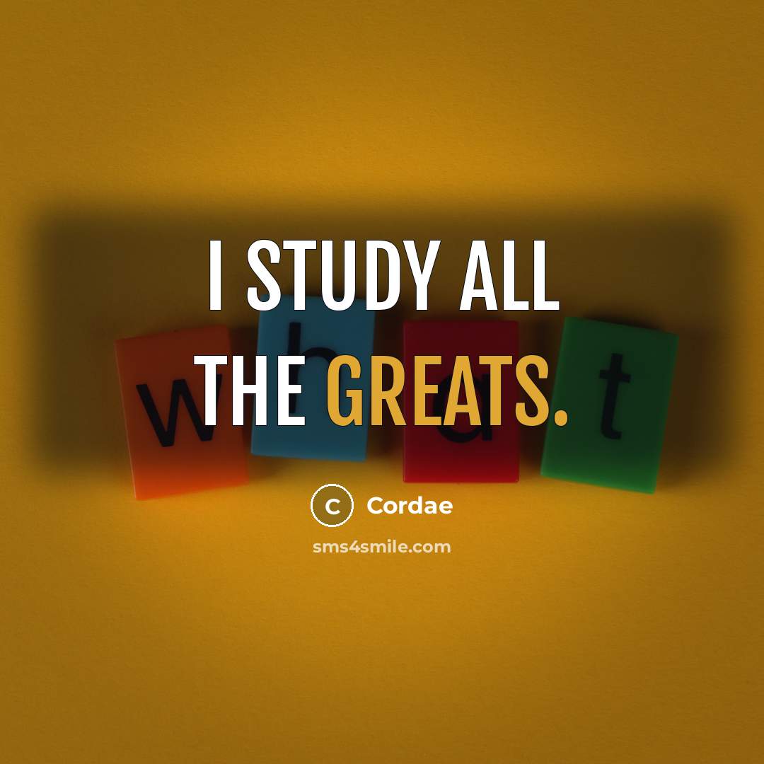 “I study all the greats.” quote by Cordae