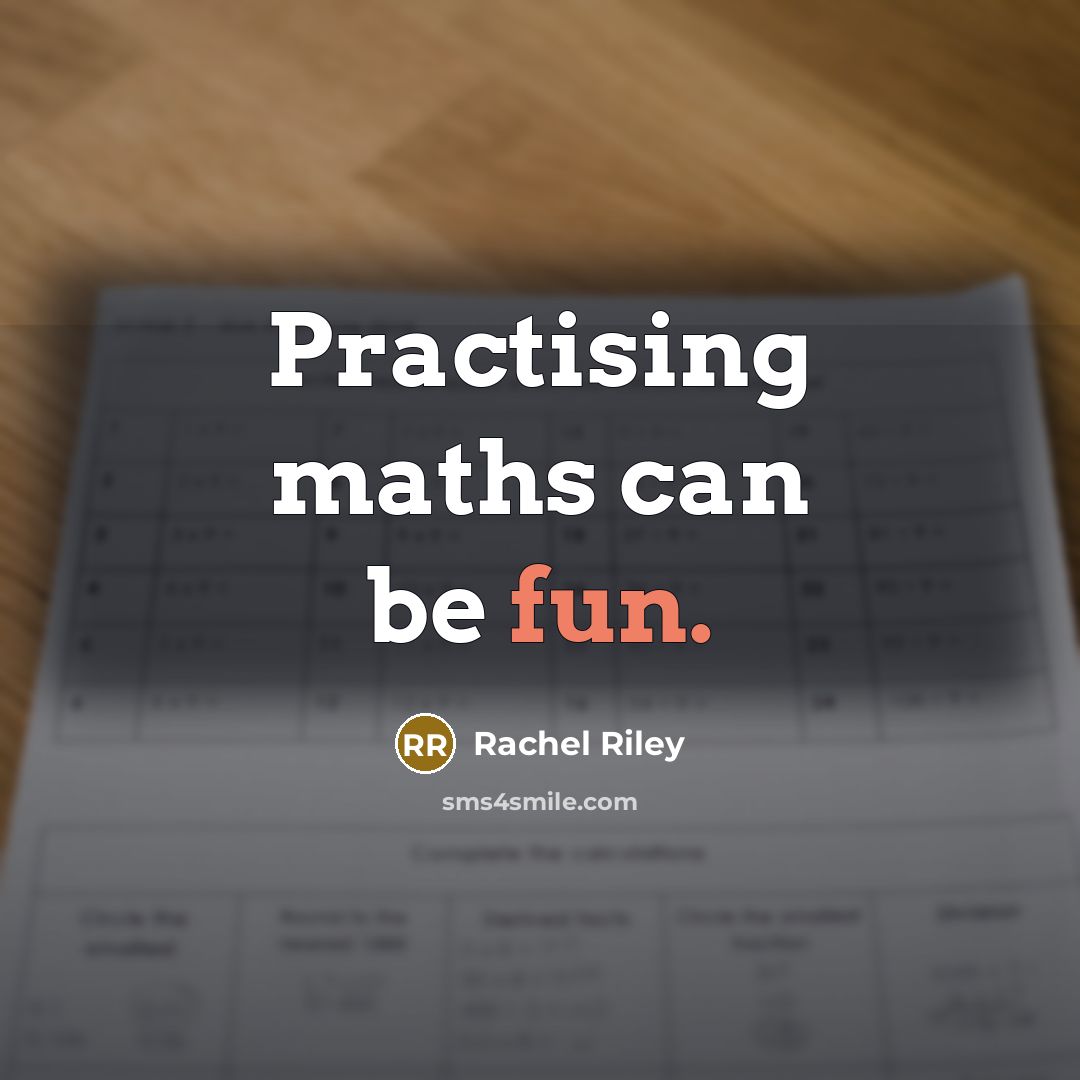 “Practising maths can be fun.” quote by Rachel Riley