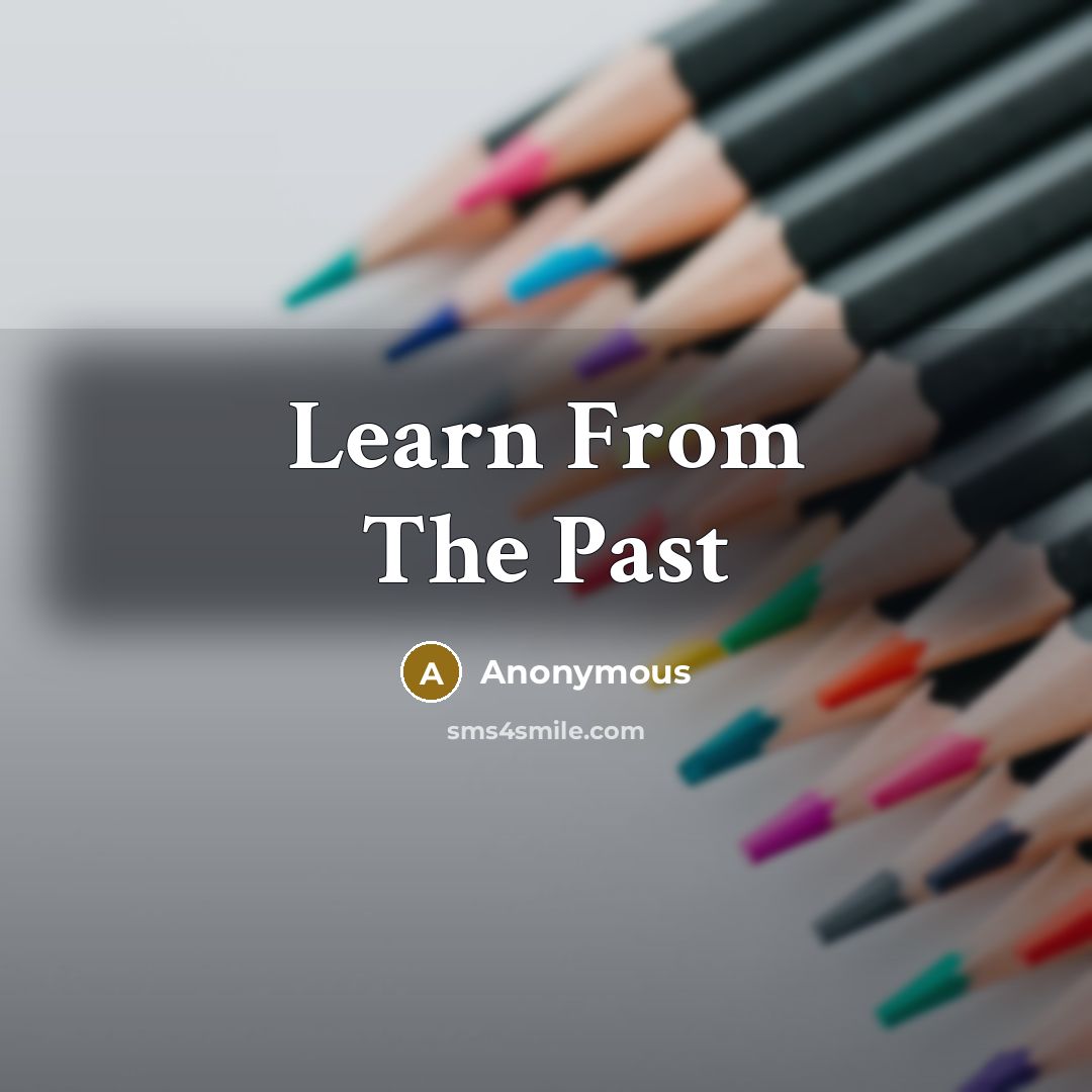 “Learn From The Past” quote by Anonymous