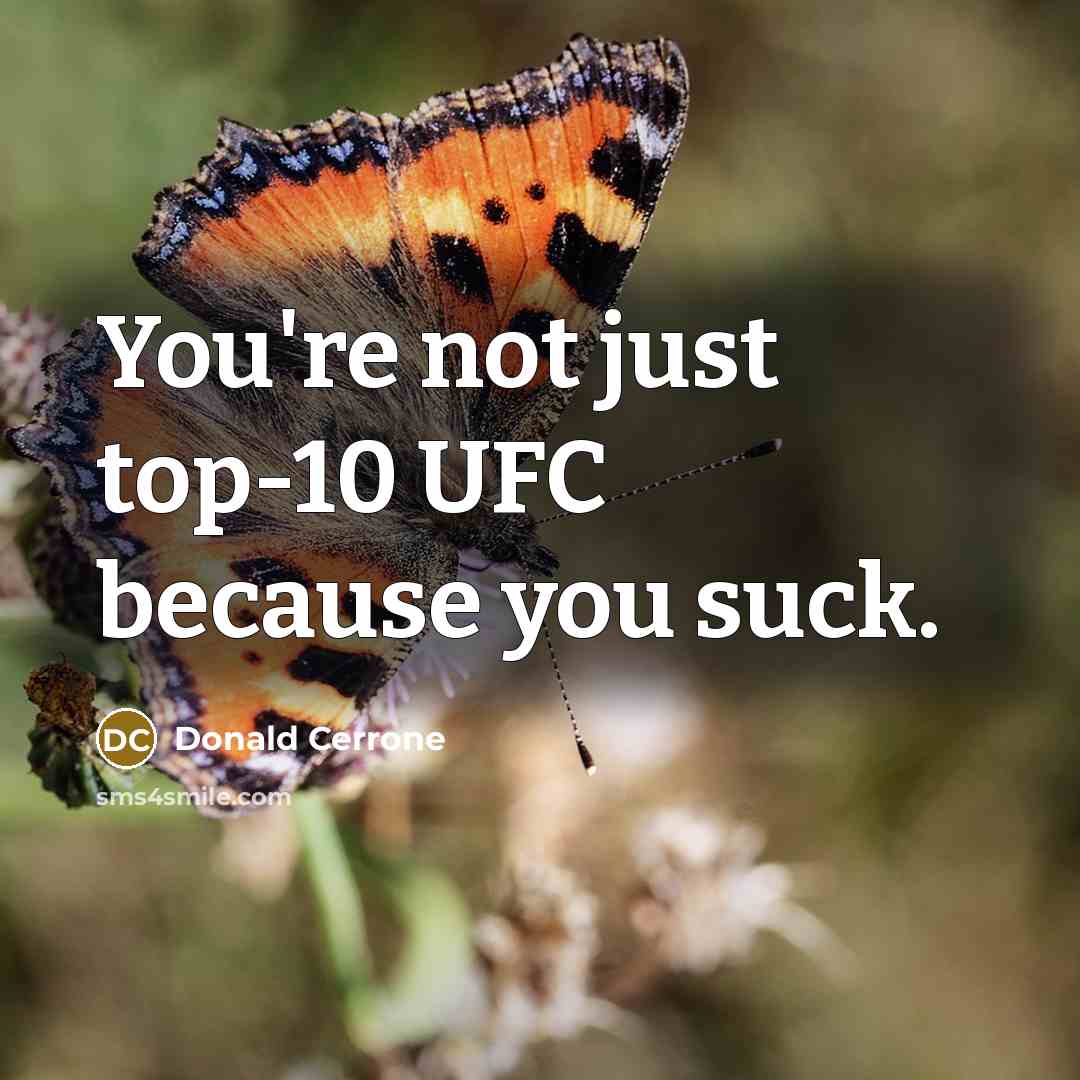 “You're not just top-10 UFC because you suck.” quote by Donald Cerrone