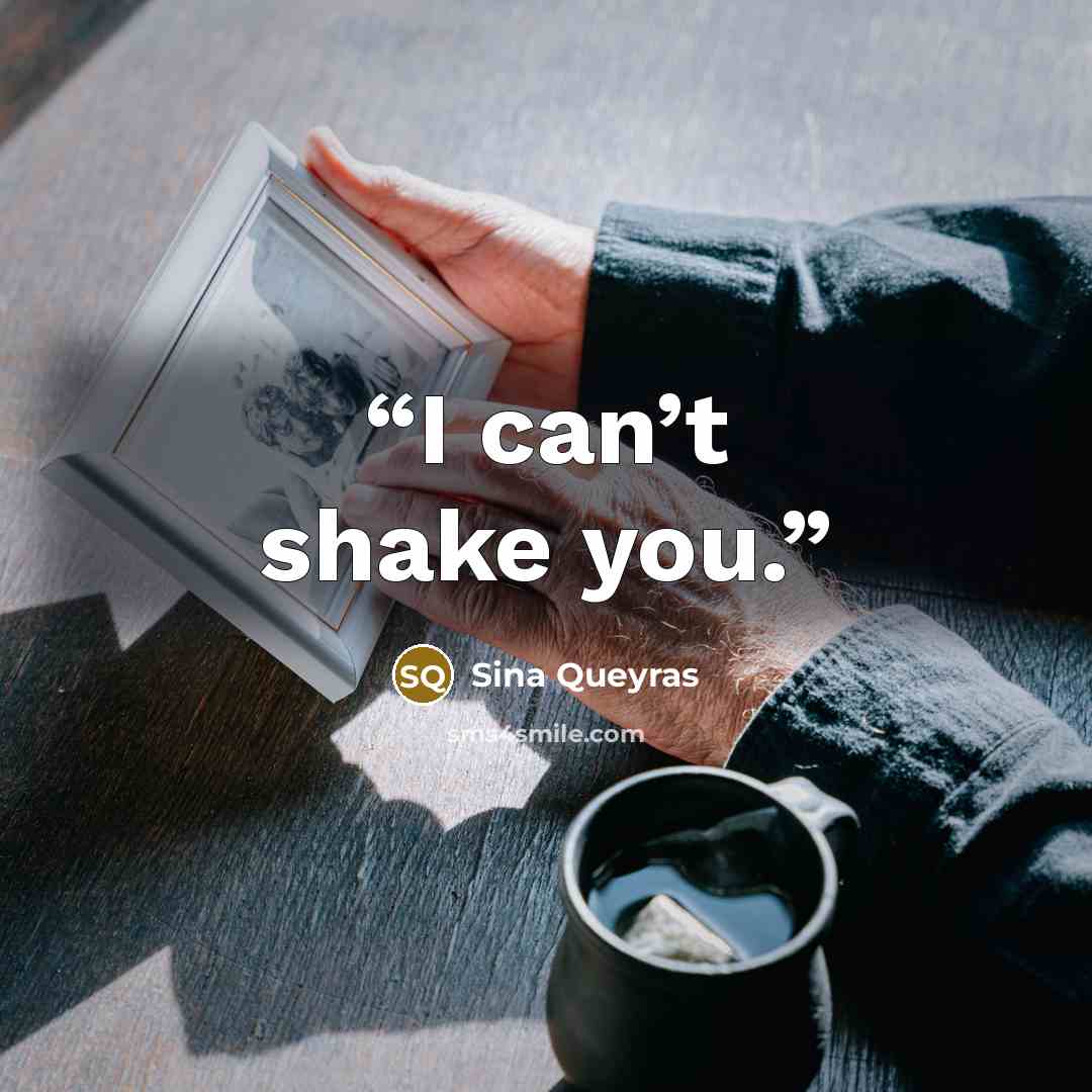 “I can’t shake you.” quote by Sina Queyras