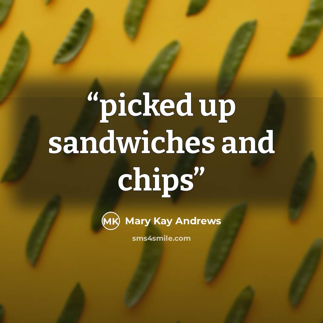 “picked up sandwiches and chips” quote by Mary Kay Andrews