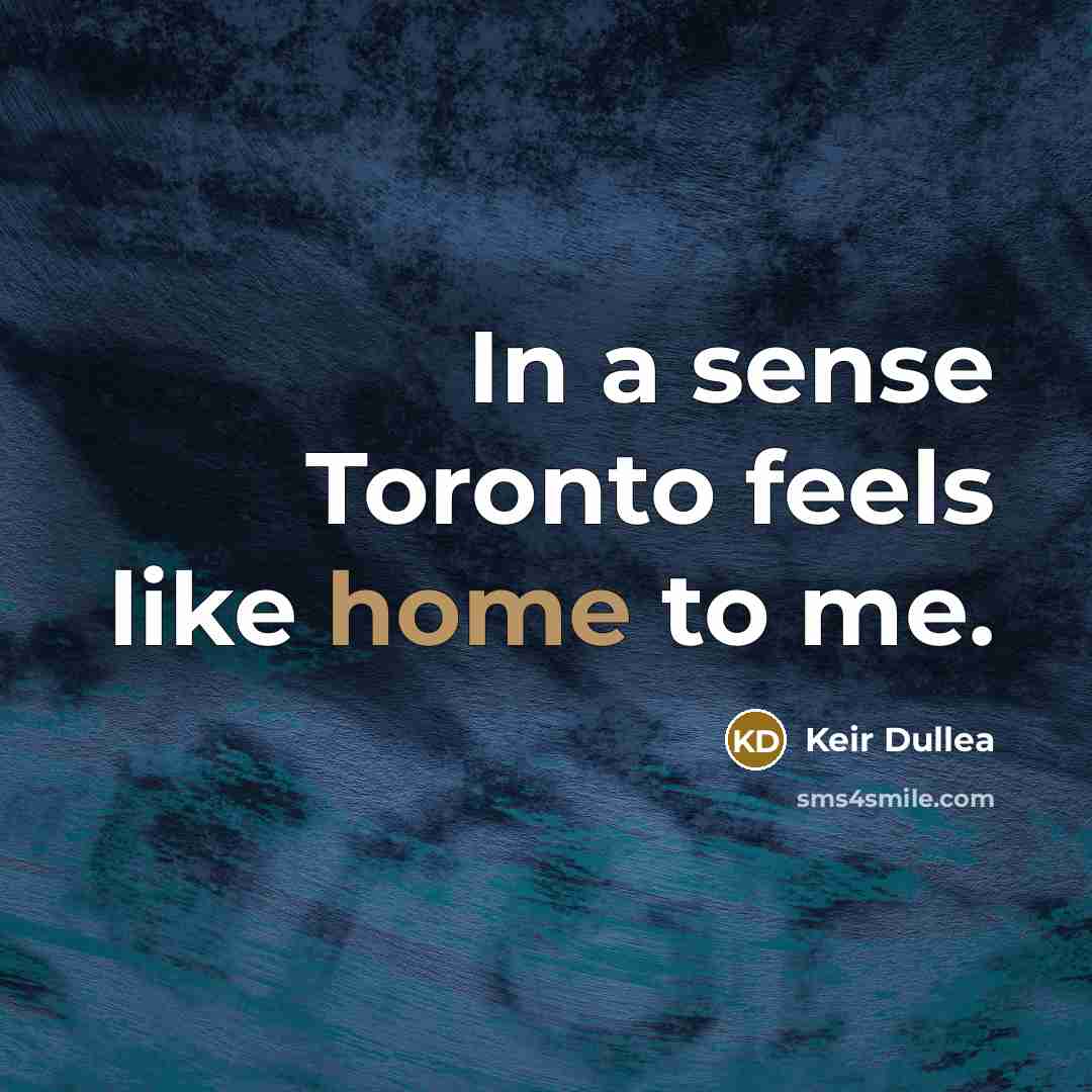 “In a sense Toronto feels like home to me.” quote by Keir Dullea