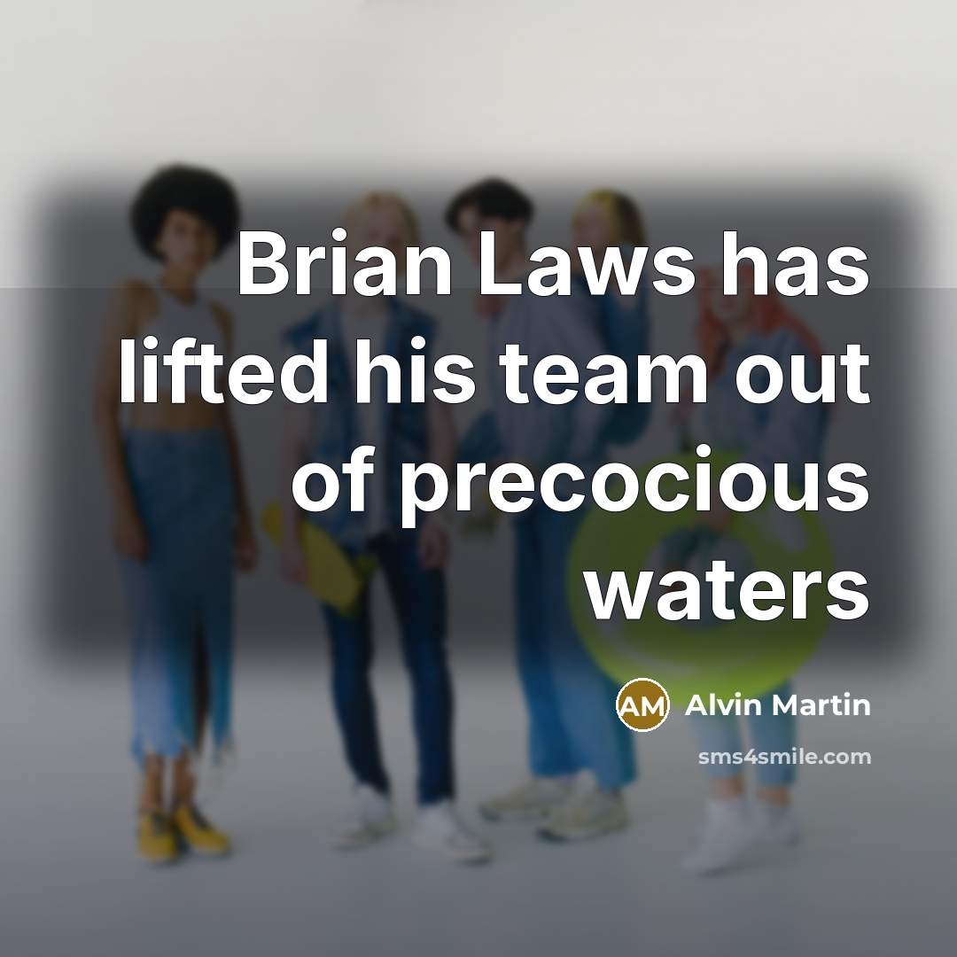 “Brian Laws has lifted his team out of precocious waters” quote by Alvin Martin