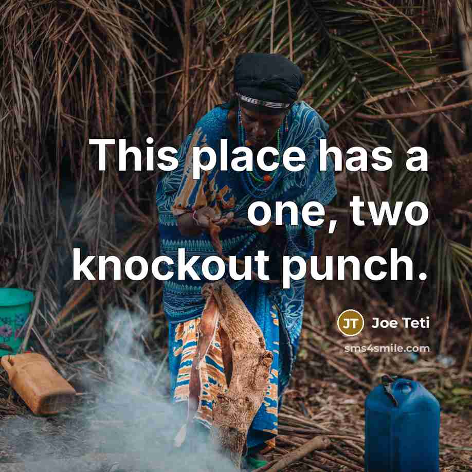 “This place has a one, two knockout punch.” quote by Joe Teti