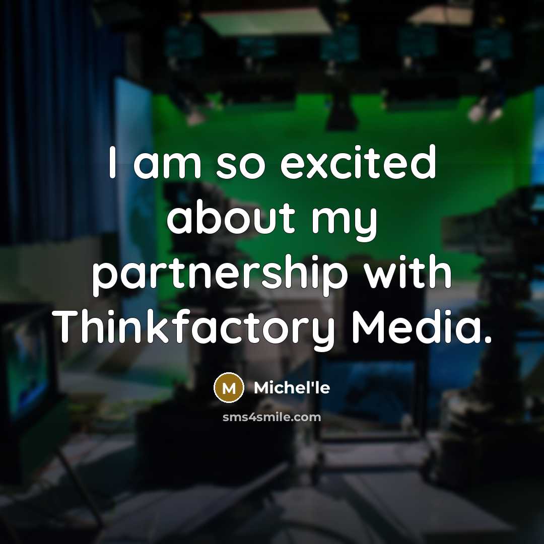 “I am so excited about my partnership with Thinkfactory Media.” quote by Michel'le