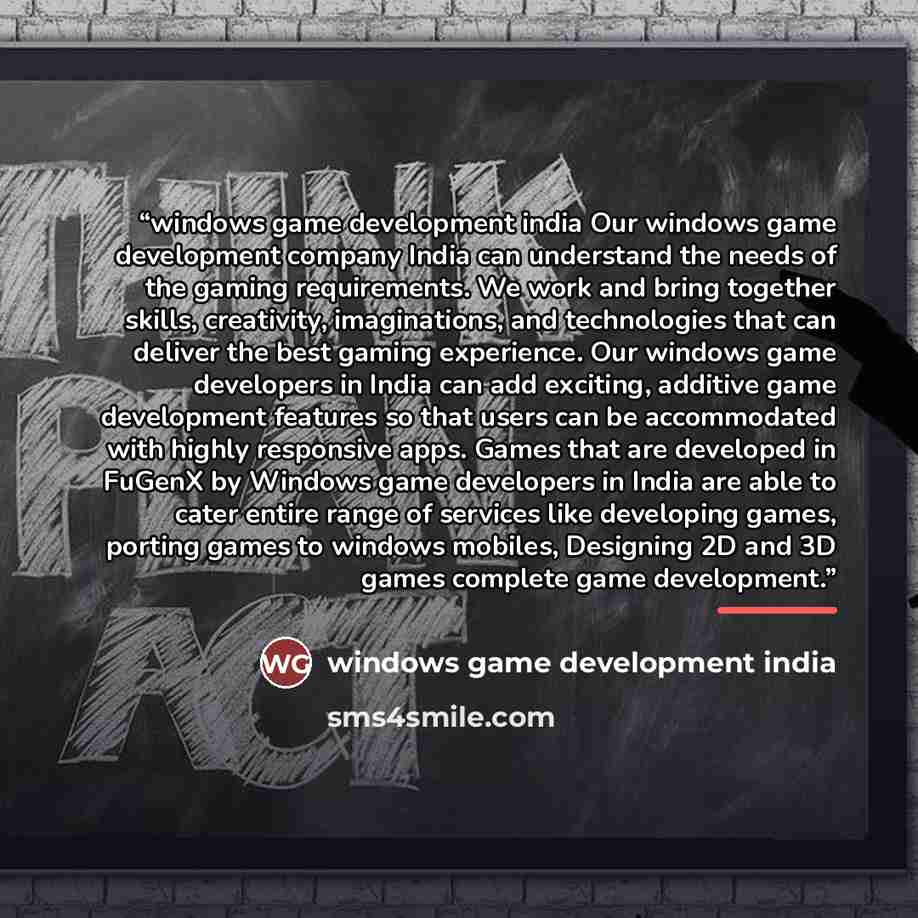 “windows game development india Our windows game development company India can understand the needs of the gaming requirements. We work and bring together skills, creativity, imaginations, and technologies that can deliver the best gaming experience. Our windows game developers in India can add…” quote by Windows Game Development India