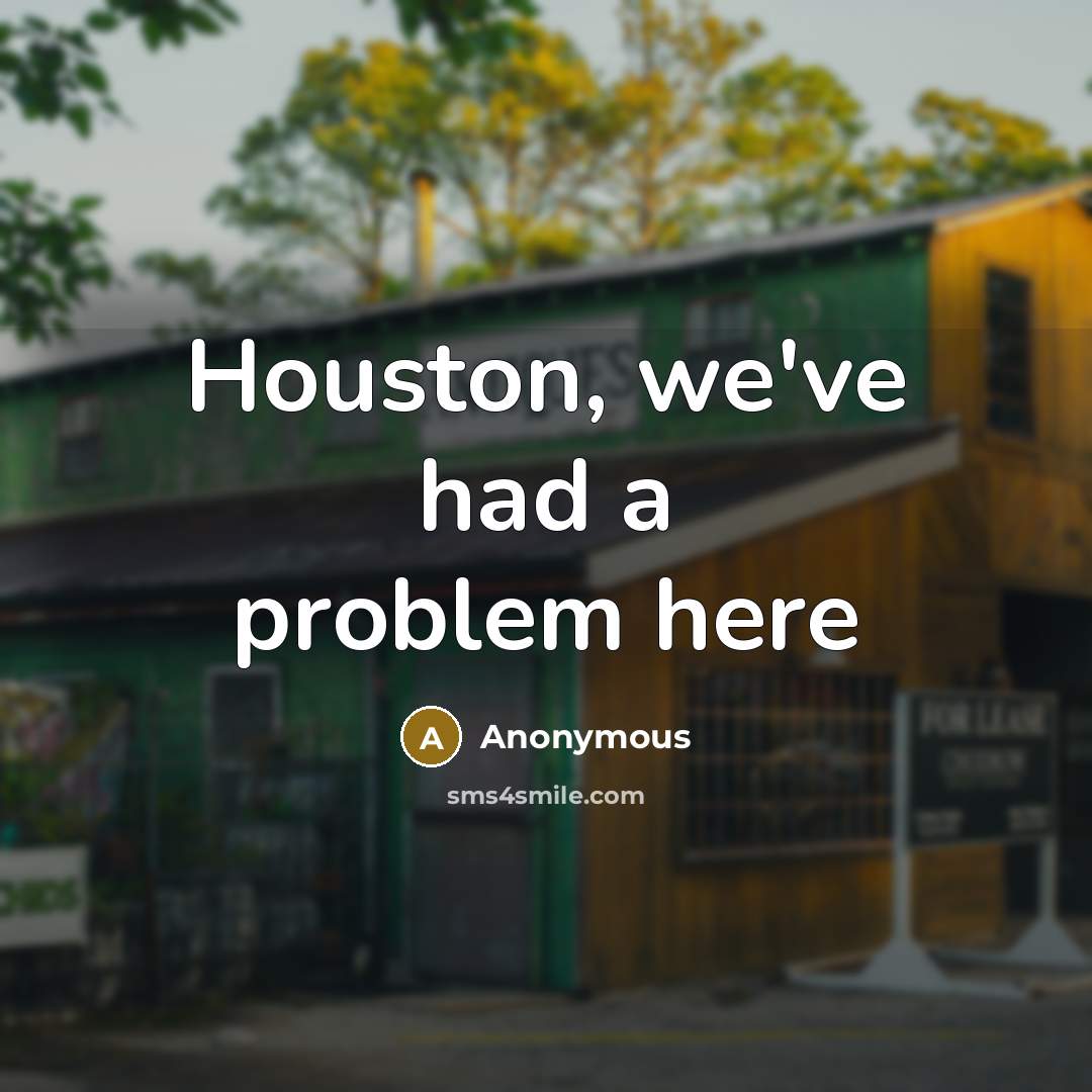 “Houston, we've had a problem here” quote by Anonymous