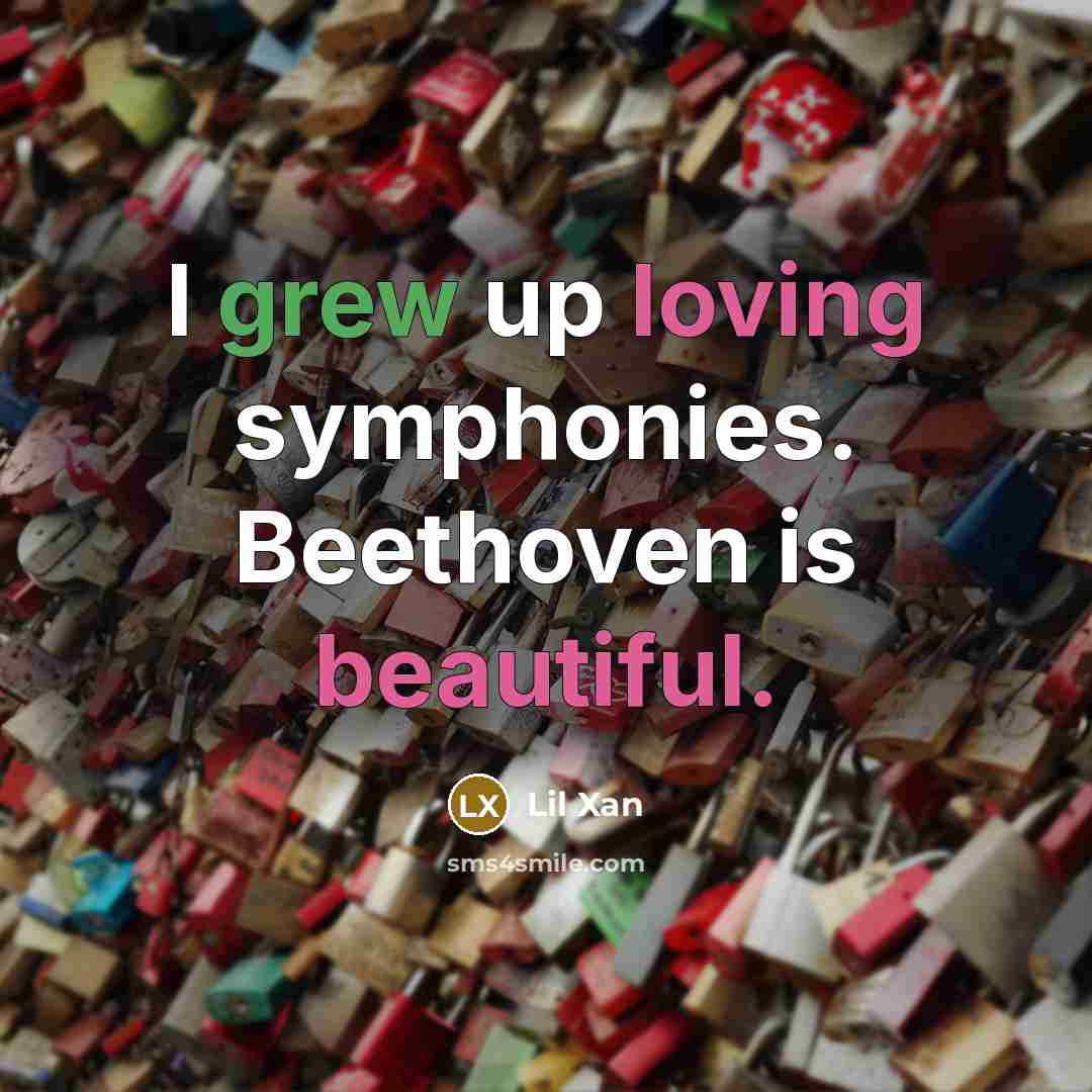 “I grew up loving symphonies. Beethoven is beautiful.” quote by Lil Xan
