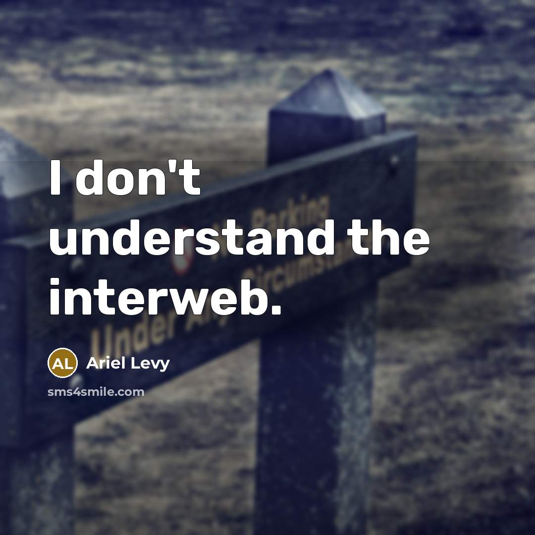 “I don't understand the interweb.” quote by Ariel Levy