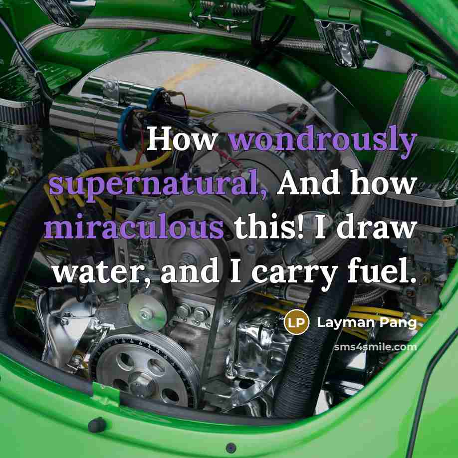 “How wondrously supernatural, And how miraculous this! I draw water, and I carry fuel.” quote by Layman Pang